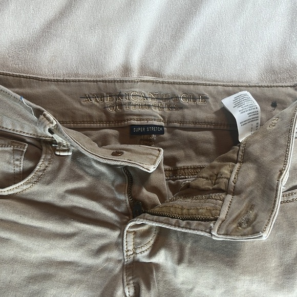 tan khaki midi shorts - Picture 3 of 4